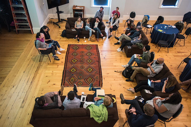 A feedback session at the Camden/TFI Retreat. Photo: Alexandra Morrow