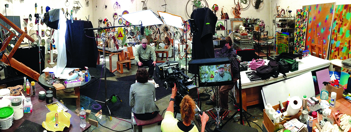 Artist Mike Todd in his Los Angeles studio, shot in 2013.