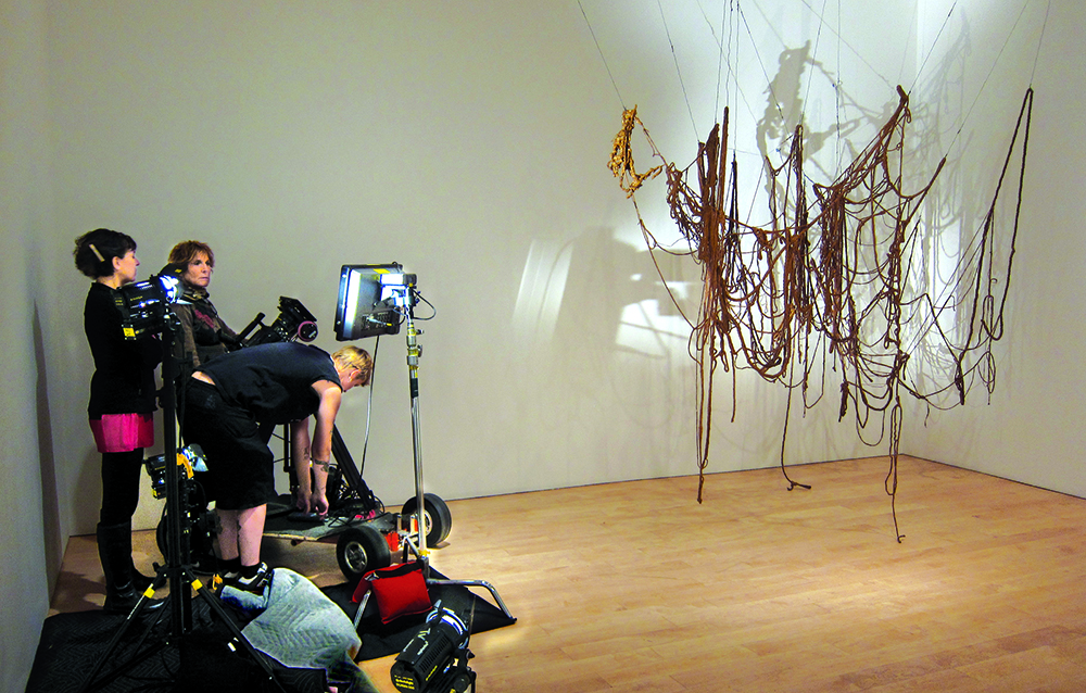 Shooting Hesse's 'Untitled (Rope Piece)' at the Whitney Museum in 2012.