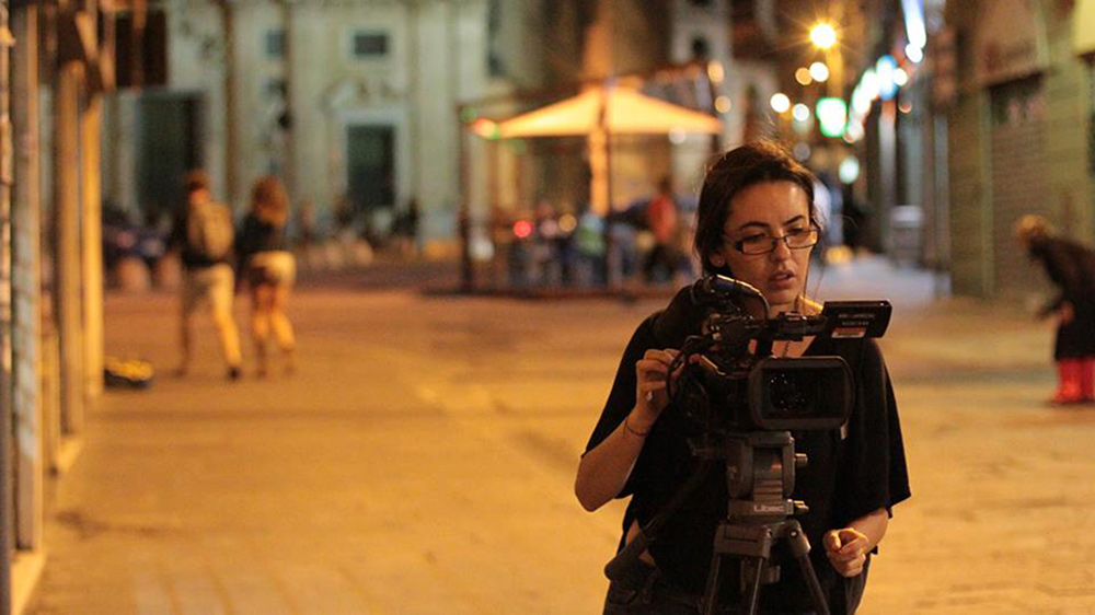 SVA Social Documentary student Daysi Burbano Hinojosa filming her thesis film in Italy.