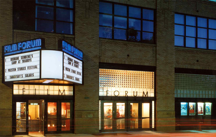 The Film Forum in New York City reopened in this newly constructed theater on Houston Street in September 1990.