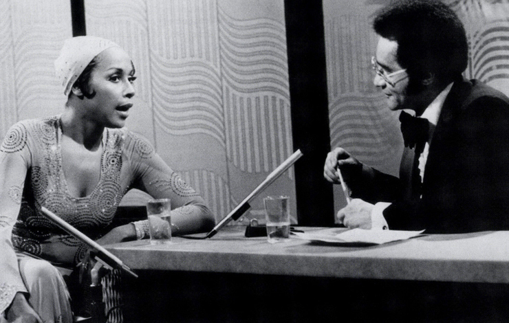Diahann Carroll (left) and Tony Brown. From 'Black Journal,' the PBS series from the late 1960s. Courtesy of Thirteen/WNET New York.