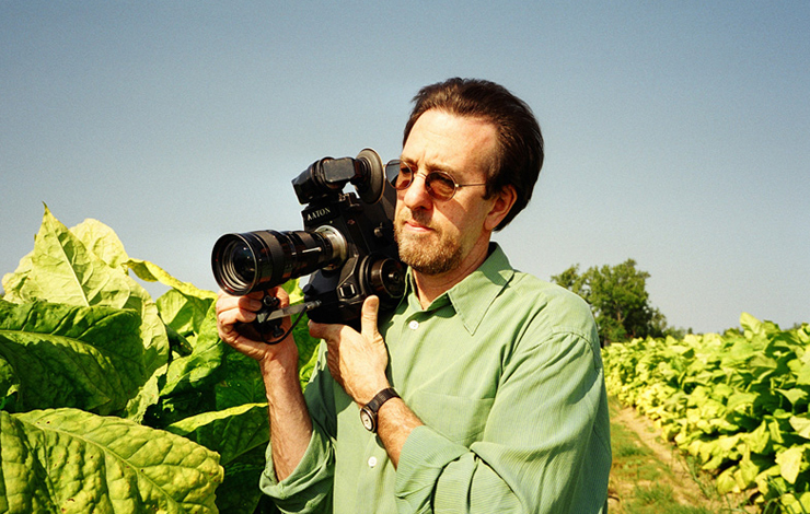 McElwee on location in his native North Carolina, shooting 'Bright Leaves,' a First Run Features Release. Courtesy of First Run Features