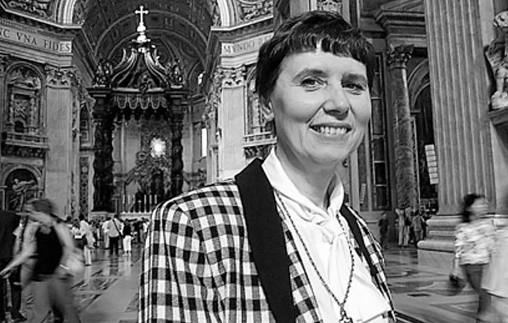 Sister Jeannine Grammick, subject of Barbara Rick's 'In Good Conscience,' at the Vatican. Courtesy of Out of the Blue Films