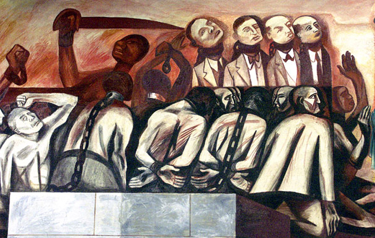 José Clemente Orozco's mural Struggle in the Orient. Artist: Photo: Rick Tejada-Flores