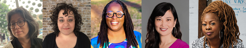 From left to right: Grace Lee, Marjan Safinia, Nsé Ufot, Stephanie Cho and LaTosha Brown