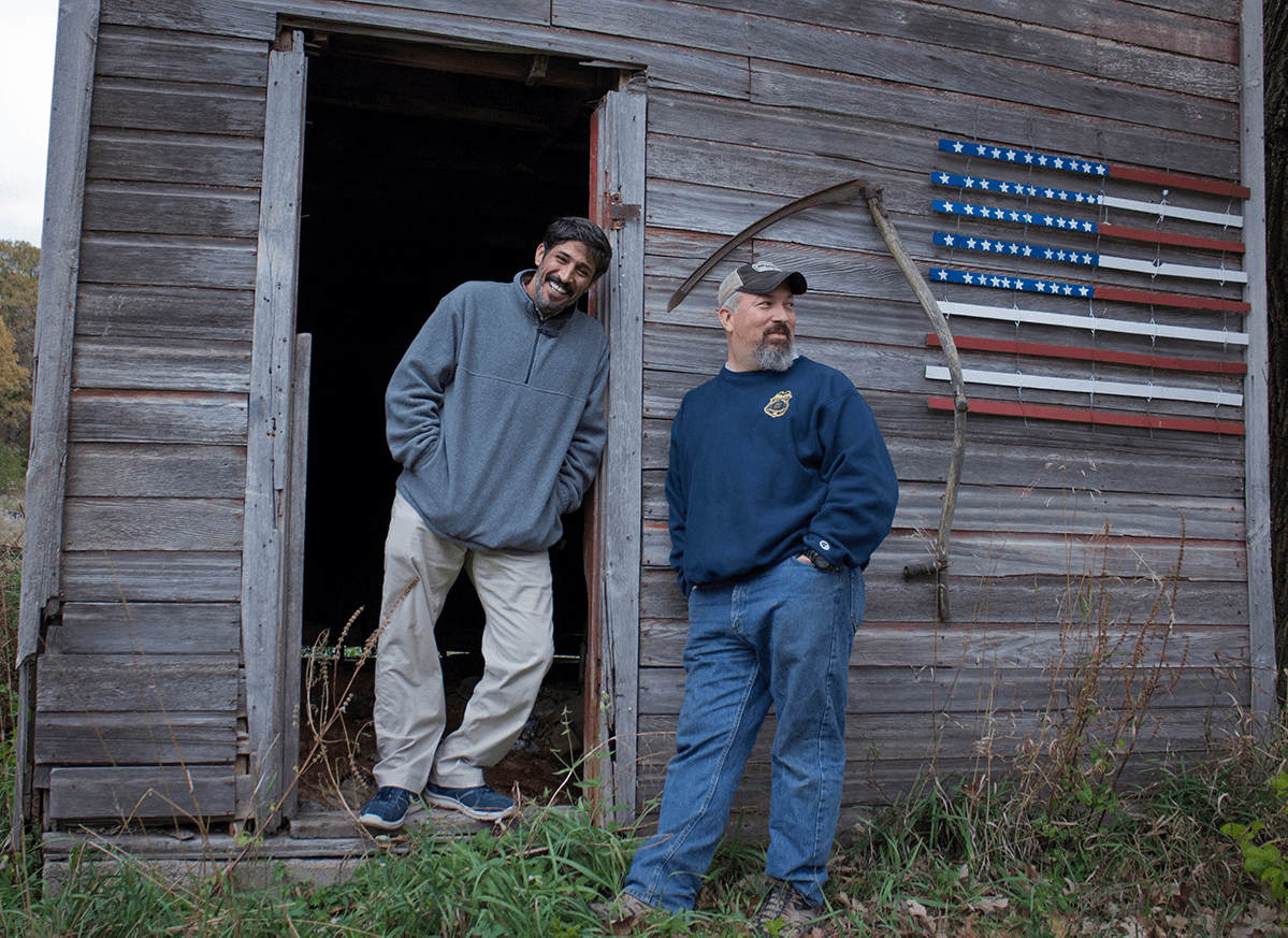 Phillip (left) and Paul, a US military veteran he befriended while serving as an interpreter in Iraq. From Andrés Caballero and Sofian Khan’s "The Interpreters." Photo: Sofian Khan.