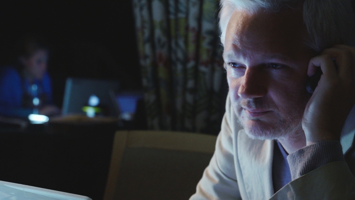 Julian Assange in 'Risk.' Courtesy of Praxis Films/Neon/Showtime.