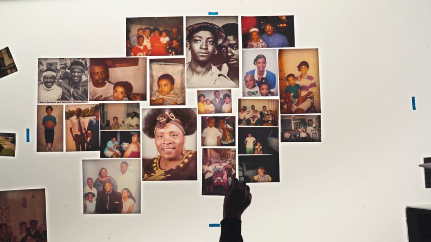 Caption: A collage of family photos of the director Edward Buckles Jr. From Edward Buckles Jr.’s ‘Katrina Babies.’  Courtesy of HBO Max