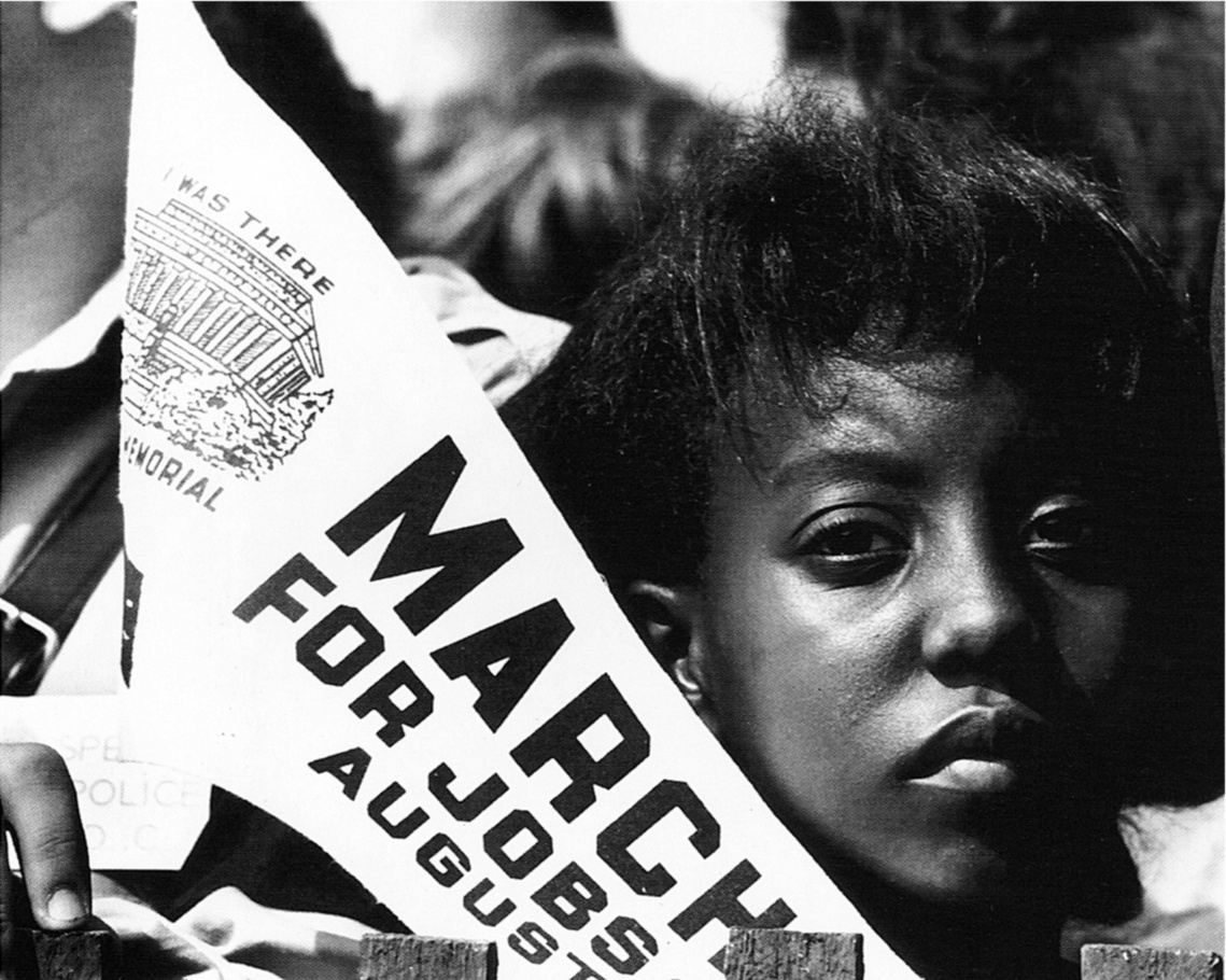 Demonstrator at the March on Washington, August 28, 1963. From <em>Eyes on the Prize</em>, produced by Blackside, Inc., and presented in 1987 on PBS by WGBH-Boston. Photo: National Archives and Records Administration
