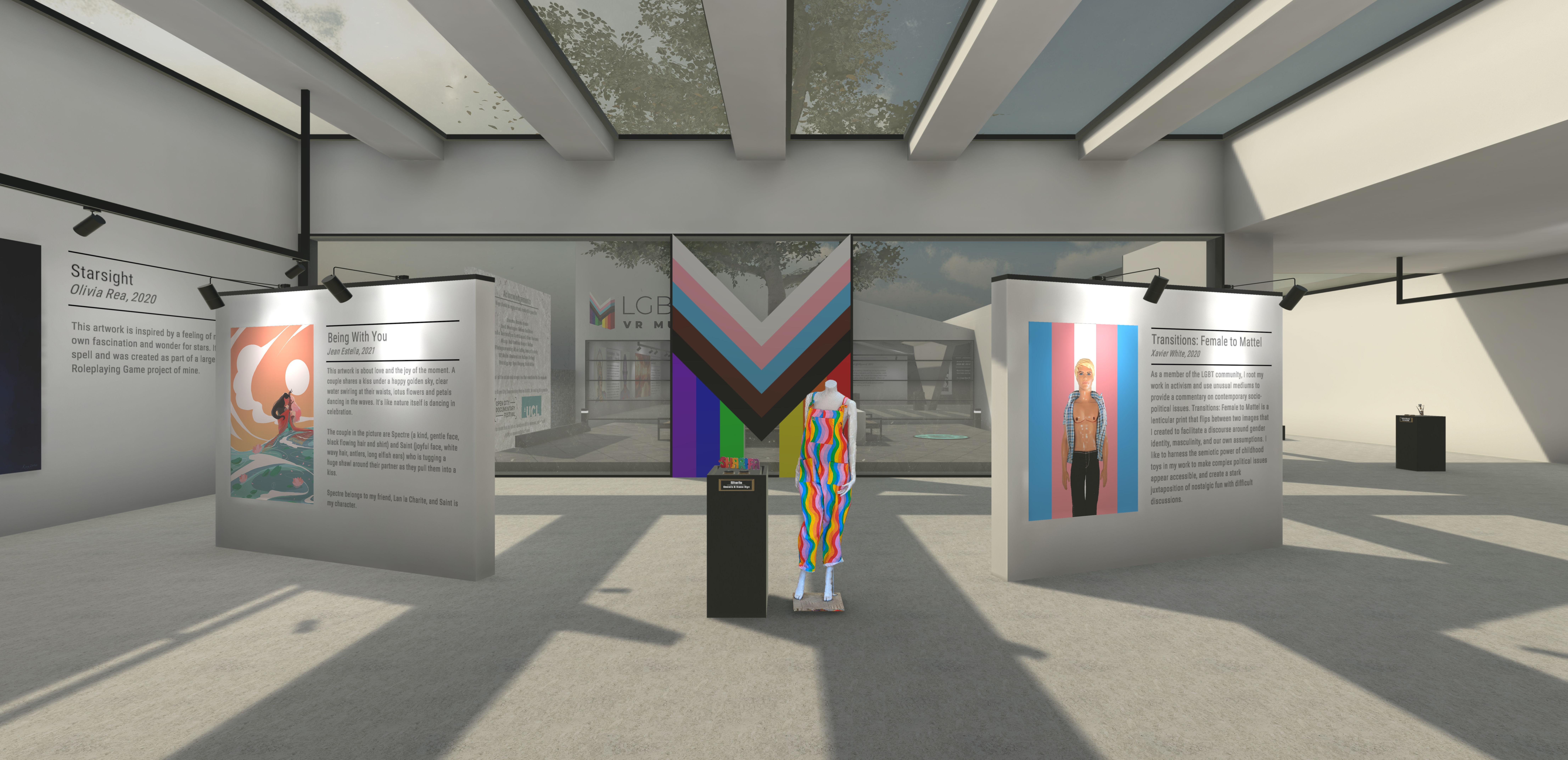 An installation of a virtual museum. From Antonia Forster and Thomas Terkildsen's  'LGBTQ+ VR Museum'. Courtesy of Tribeca Festival.