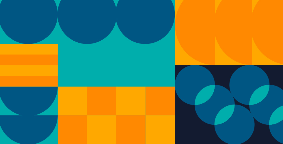 geometric circles, squares and rectangles