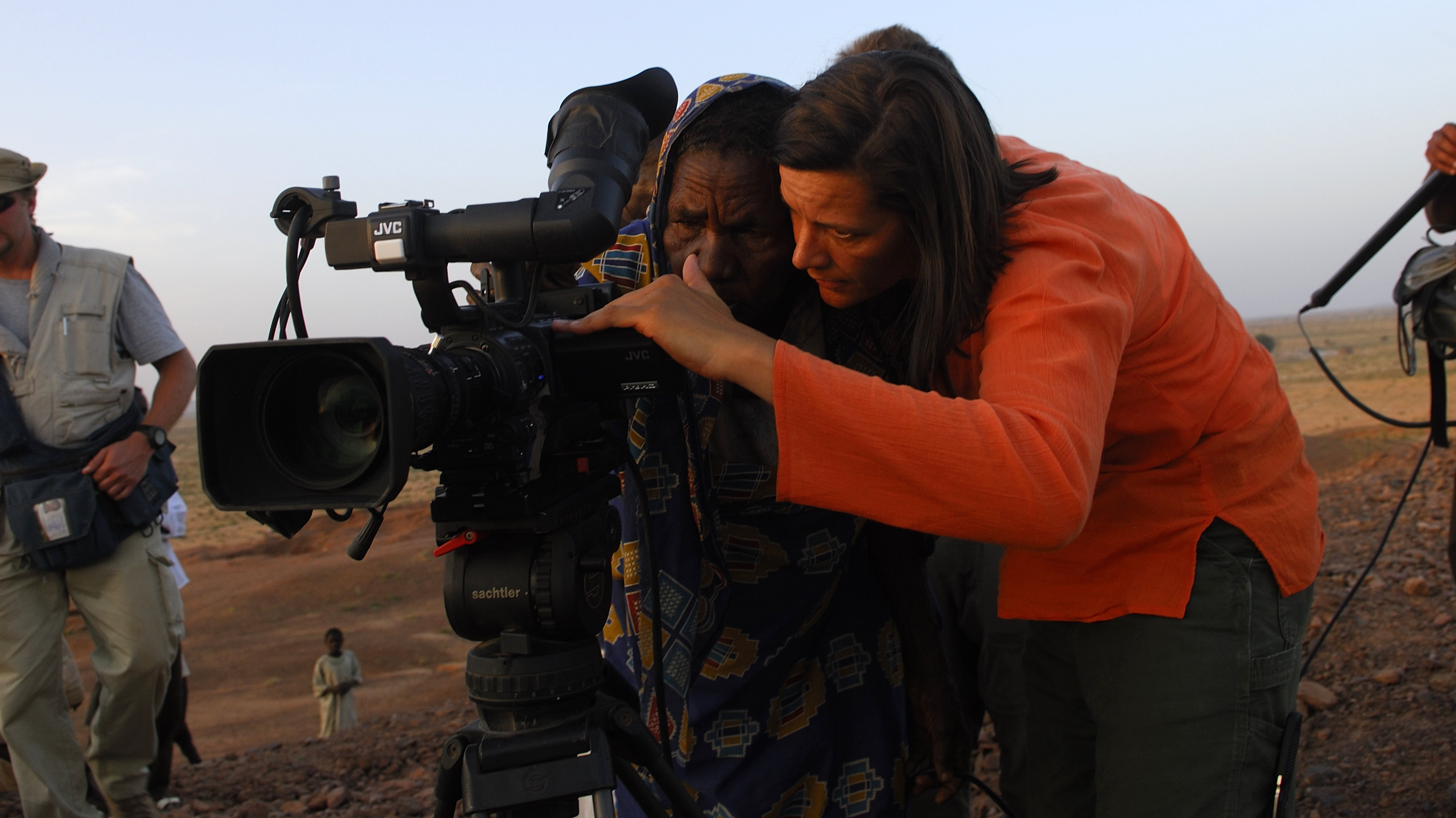 Behind the scenes of 'Cameraperson' Kirsten Johnson Kirsten Johnson (in salmon shirt) CREDIT: Lynsey Addario / Janus Films