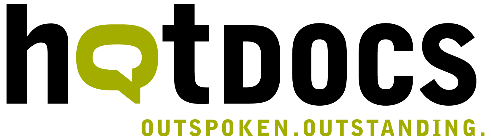 HotDocs Film Festival Logo. Outspoken. Outstanding.