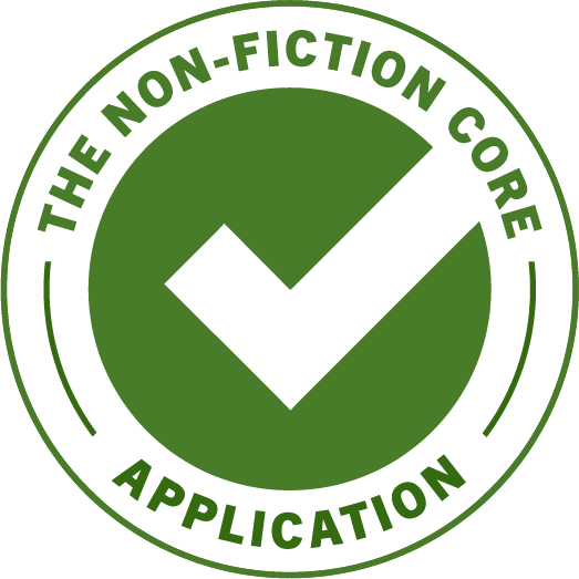 The Non-Fiction Core Application Logo: a green circle with a white check mark in the middle