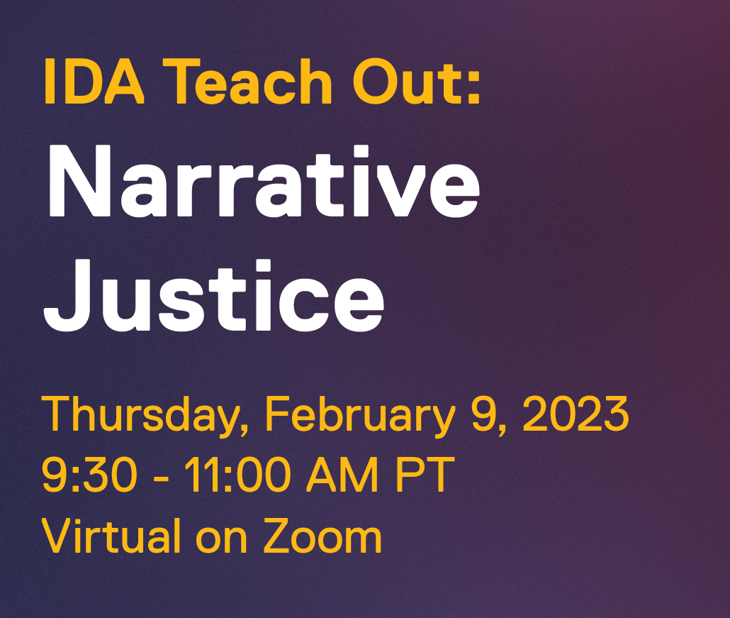 Teach Out Narrative Justice Event Image