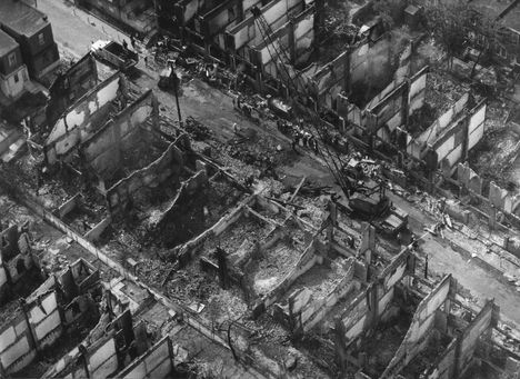 The aftermathof the firebombing of MOVE headquarters in May 1985. Courtesy of Zeitgeist Films