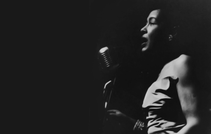 Billie Holiday on stage in Rochester, NY, 1957. Photo: Paul J. Hoeffler