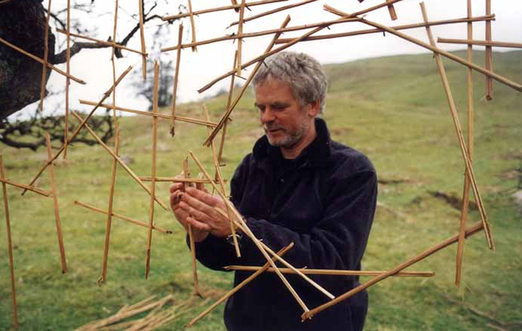 Artist Andy Goldsworthy, the subject of Thomas Riedelsheimer's <em>Rivers and Tides</em>, distributed by Roxie Releasing. Photo courtesy of Roxie Releasing.