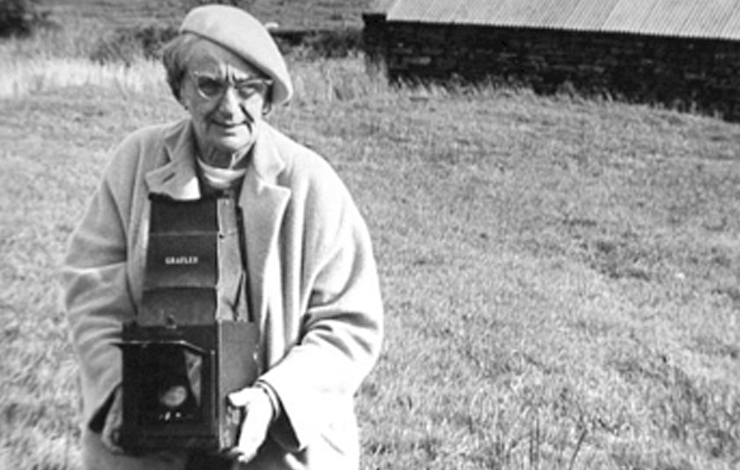 Dorothea Lange shooting her photo series on Ireland's people in the 1950's. From Dierdre Lynch's 'Photos to Send.' Photo courtesy of Dierdre Lynch.