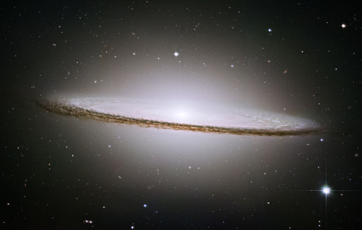The "Sombrero" galaxy, from 'Hubble: Galaxies Across Space and Time', produced by the Space Telescope Science Institute, and photographed by NASA's Hubble Space Telescope.