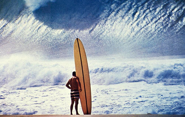 Greg Noll in Waimea Bay, Hawaii. From Stacy Peralta's 'Riding Giants.' Courtesy of Greg Noll Collection.