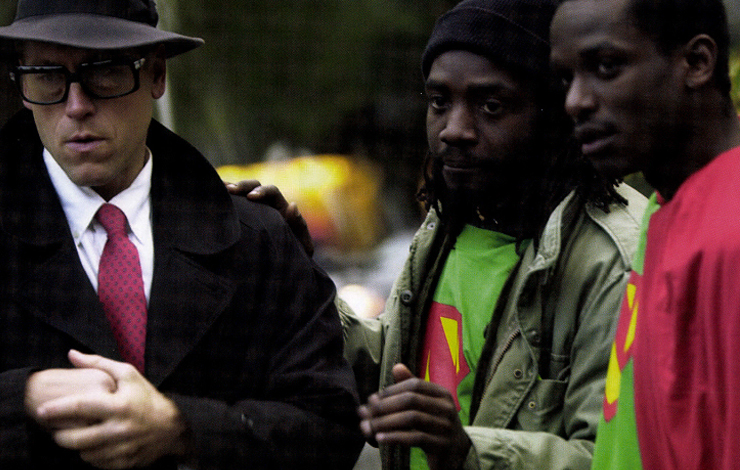 New York University film student Alrick Brown (center), directs his short film about the shooting of Amadou Diallo called 'The Adventures of Supernigger: Episode 1, The Final Chapter.' From 'Film School' a documentary series that aired on IFC in September and October. Photo: Joshua Farley