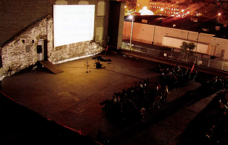 A Rooftop Films screening at the Old American Can Factory in the Gowanus section of Brooklyn. Photo: Sarah Palmer/Rooftop Films