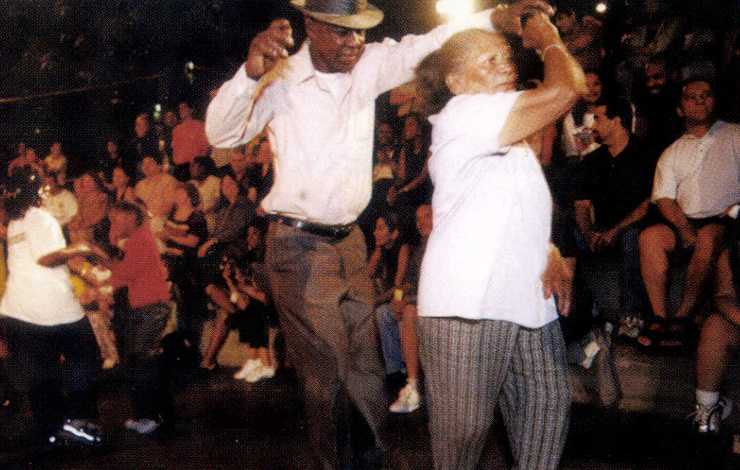 Old timers dance at PS 52 reunion concert in the South Bronx, New Yorl. From Henry Chalfant's From 'Mambo to Hip Hop.' Photo: Martha Cooper