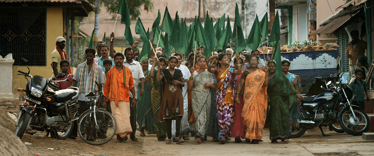 March against coal-fired power plant in Sompeta, India. From Avi Lewis' 'This Changes Everything'