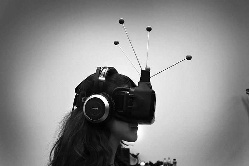 Production for 'The Enemy', a VR project developed at MIT’s Open Documentary Lab. Photo: Helene Adamo, courtesy of Sarah Wolozin.