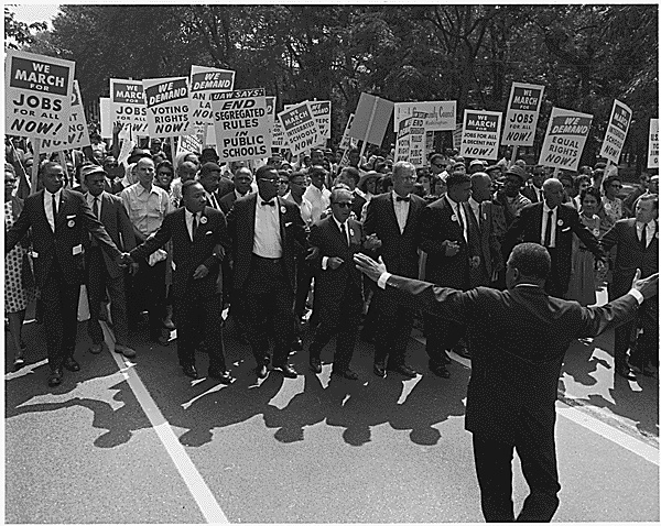 The March on Washington, August 28, 1963. From <em>Eyes on the Prize</em>, produced by Blackside, Inc., and presented in 1987 on PBS by WGBH-Boston. Photo: National Archives and Records Administration