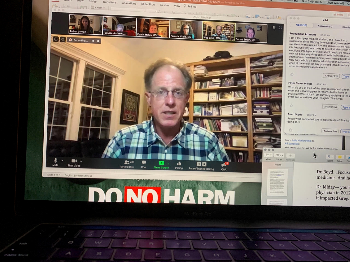 Screen grab from the virtual outreach tour of Robyn Symons' 'DO NO HARM.' Courtesy of Robyn Symon