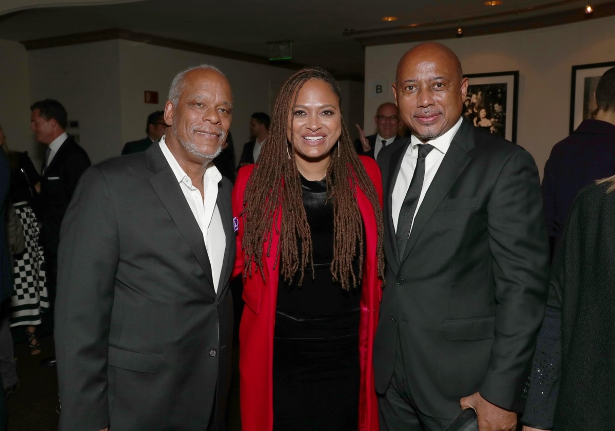 At the 2016 IDA Documentary Awards, left to right: Stanley Nelson, Ava Duvernay, Raoul Peck. Photo: Todd Williamson