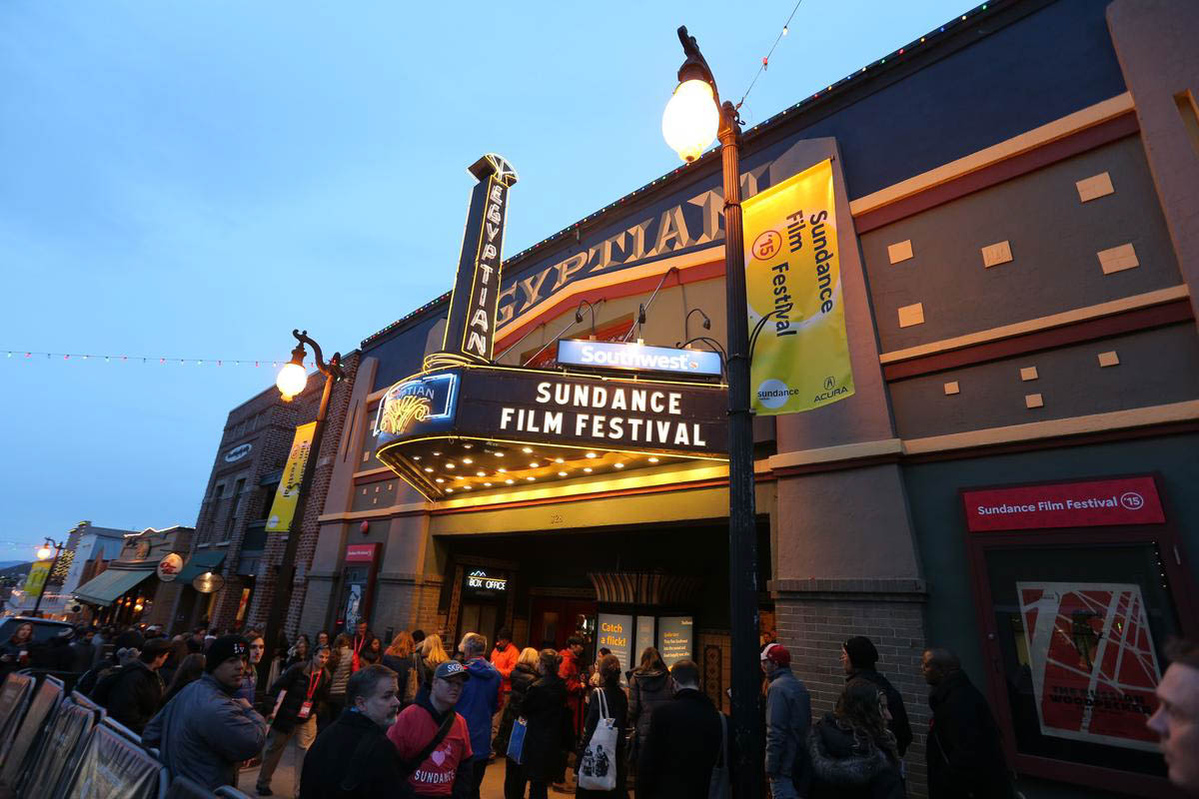 The marquee of the Egyptian Theatre, one of the venues of the Sundance Film Festival. Curtesy of Sundance Institute