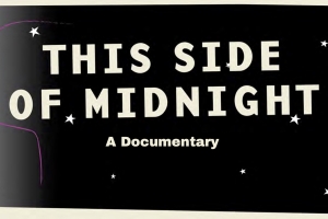 Black screen with stars and white text reading 'This Side of Midnight'