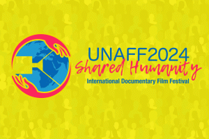 UNAFF logo on a yellow background