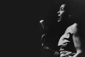 Billie Holiday on stage in Rochester, NY