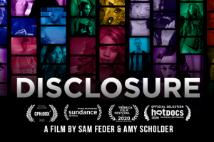 A poster of disclosure with awards listed on the bottom.