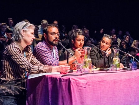 Closer shot of the pitch table.