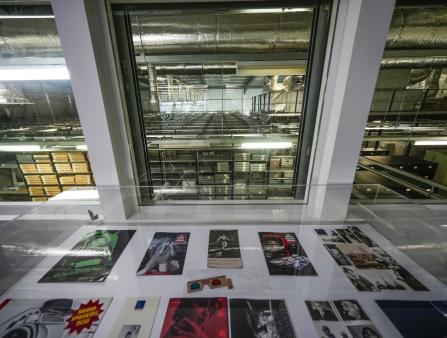 Shot of photographs and other ephemeral materials housed in an archive
