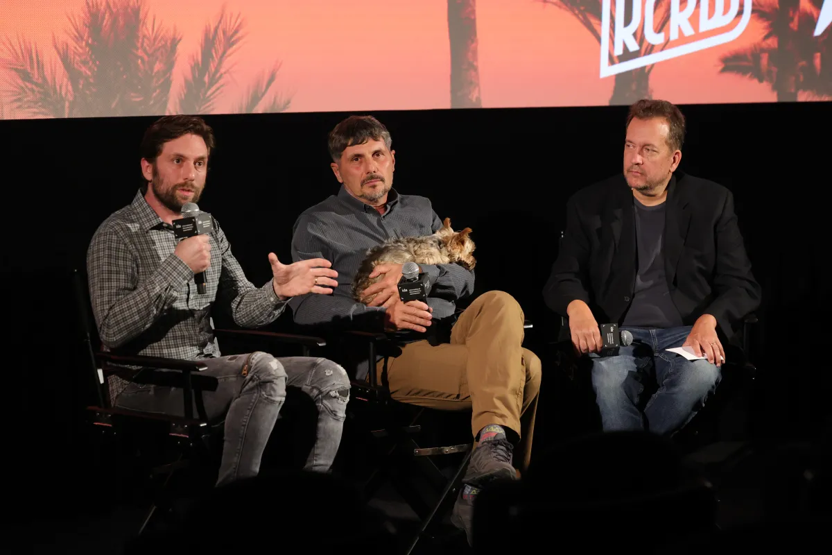 Porelain War Q&A conversation featuring Directors Brendan Bellomo and Slava Leontyev, moderated by LA Times Robert Abele.
