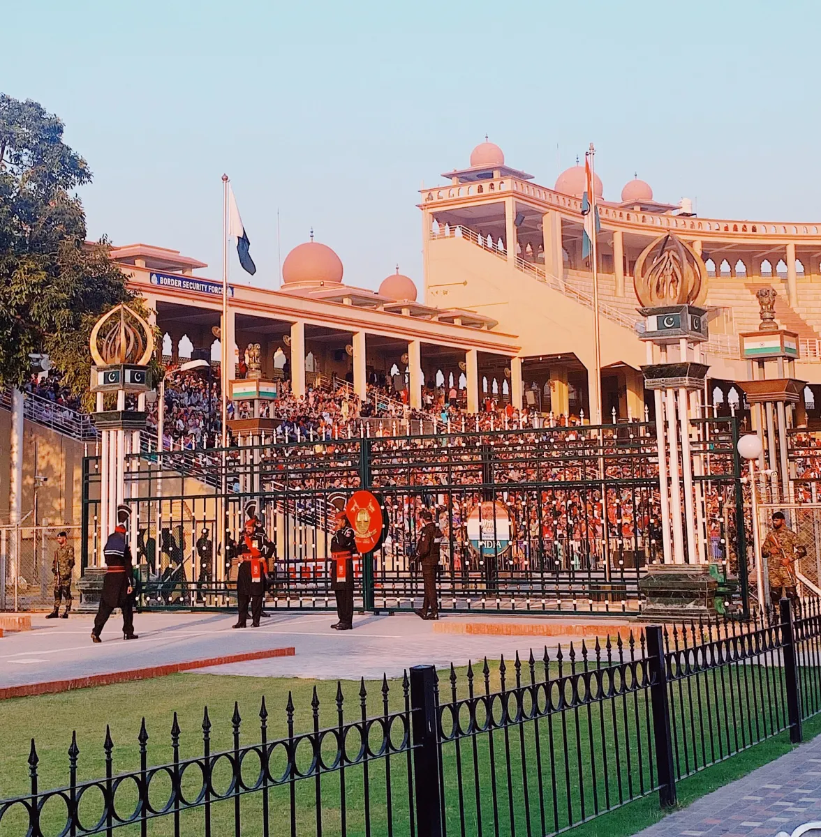 The Beating Retreat ceremony at the Wagah/Attari Border.