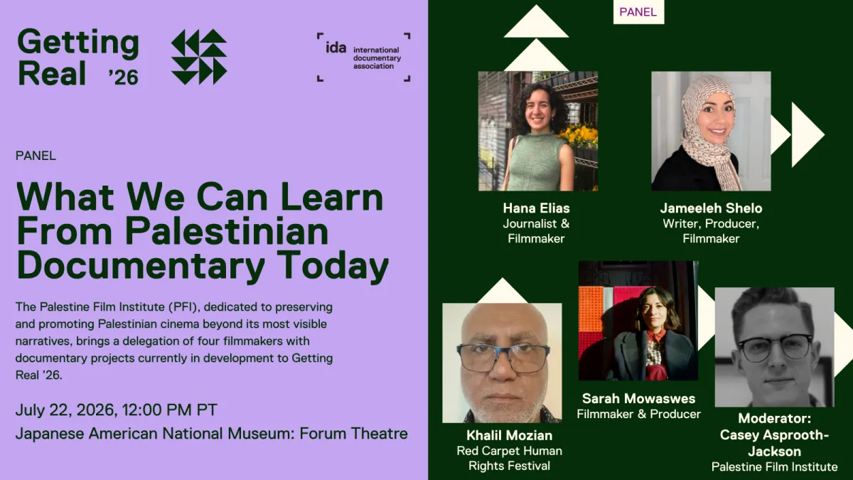 What We Can Learn From Palestinian Documentary Today Moderator: Casey Asprooth-Jackson (Palestine Film Institute) Panelists: Khalil Almuzayen (Gaza Hot Chilli), Sarah Moweswes, Hana Elias (If These Stones Could Talk), Jameelah Shelo (Fractured)