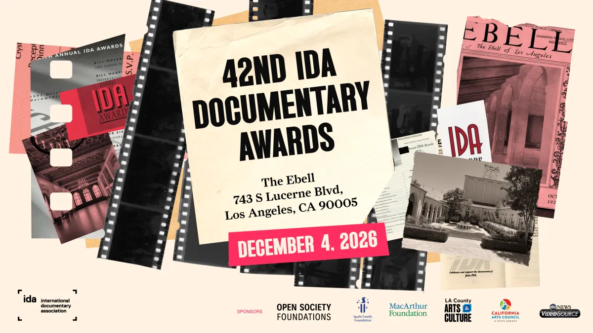 42nd IDA Documentary Awards. The Ebell, Los Angeles. December 4, 2026. 