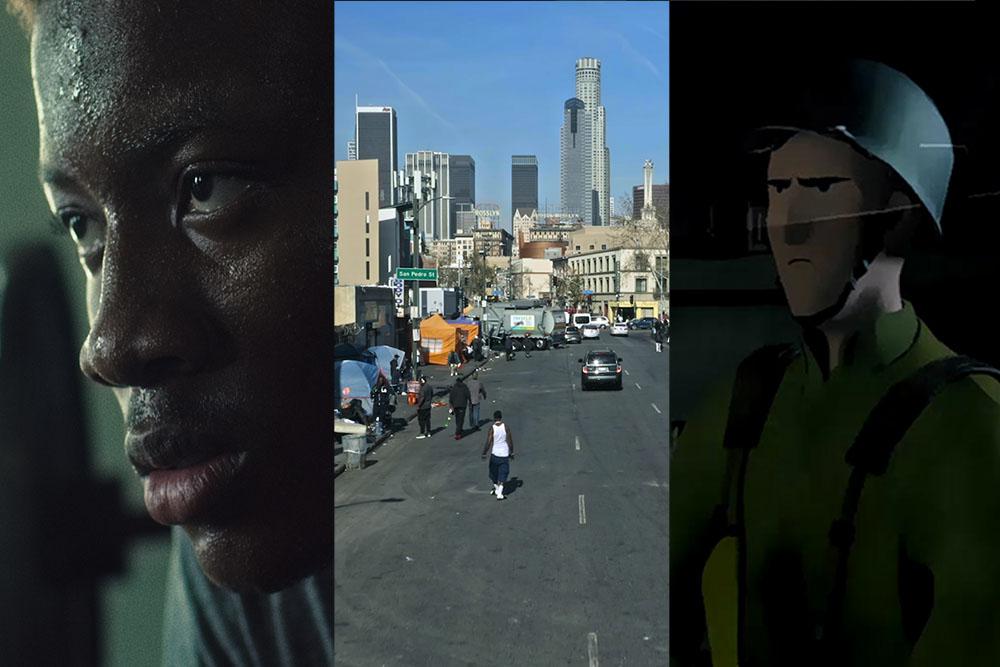 A collage of stills from three Netflix shorts.