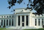 The white stone building of the Federal reserve