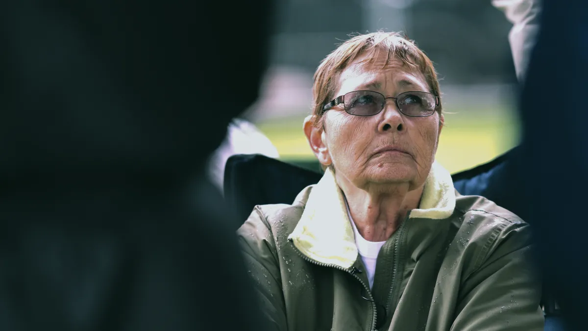 Bobbi Clincher staring away from the camera.