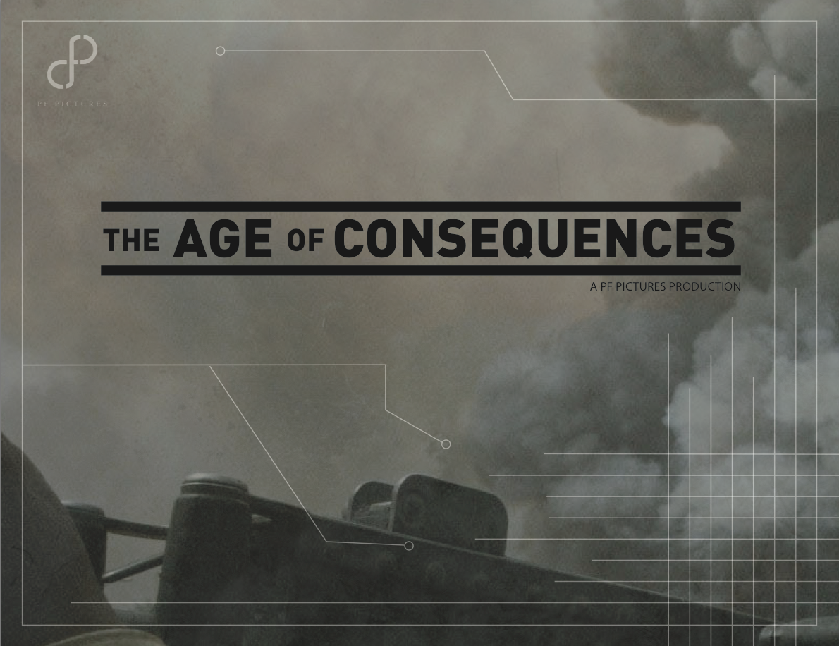 Logo of 'Age of Consequence' in black and white.