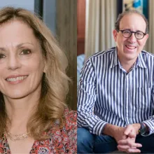 Collage of new IDA Board Members. Left to Right: Inti Cordera, Nathalie Seaver, Joel Simon, and Luis Gonzalez Zaffaroni